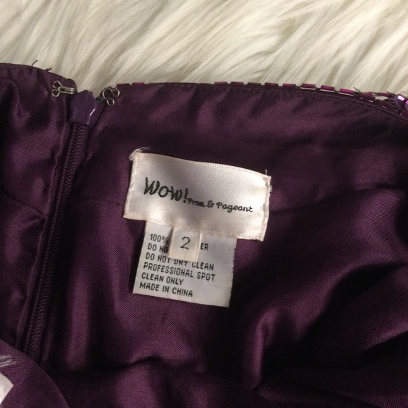 Wow! Prom & Pageant Purple & Silver Sequined Prom Dress Size 2 - Picture 5 of 12